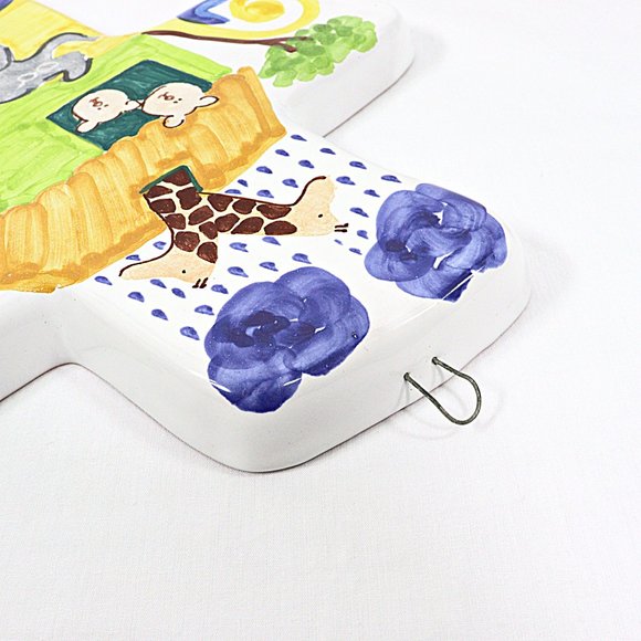 Noah's Ark Nursery Cross Boozell Collection Baby Terracota Mexico Hand Painted - Picture 4 of 11